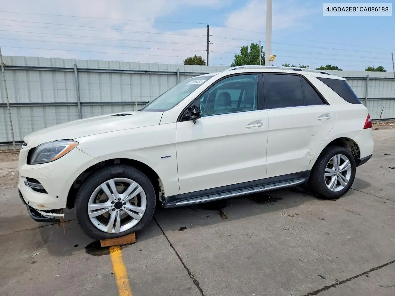 2012 Mercedes-Benz Ml 350 Bluetec VIN: 4JGDA2EB1CA086188 Lot: 58744556