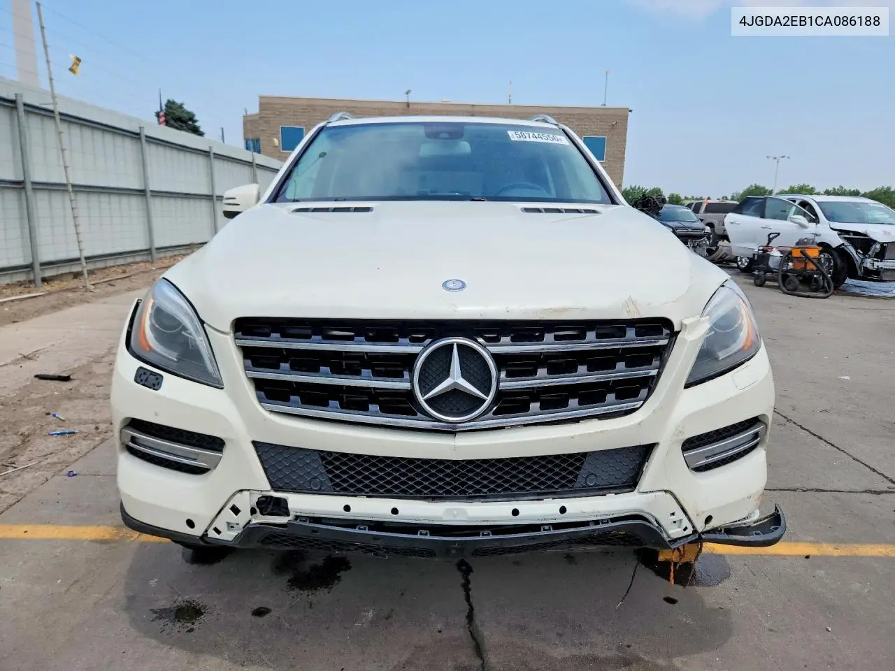 2012 Mercedes-Benz Ml 350 Bluetec VIN: 4JGDA2EB1CA086188 Lot: 58744556