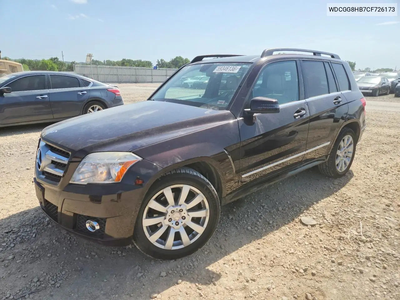 2012 Mercedes-Benz Glk 350 4Matic VIN: WDCGG8HB7CF726173 Lot: 59346136