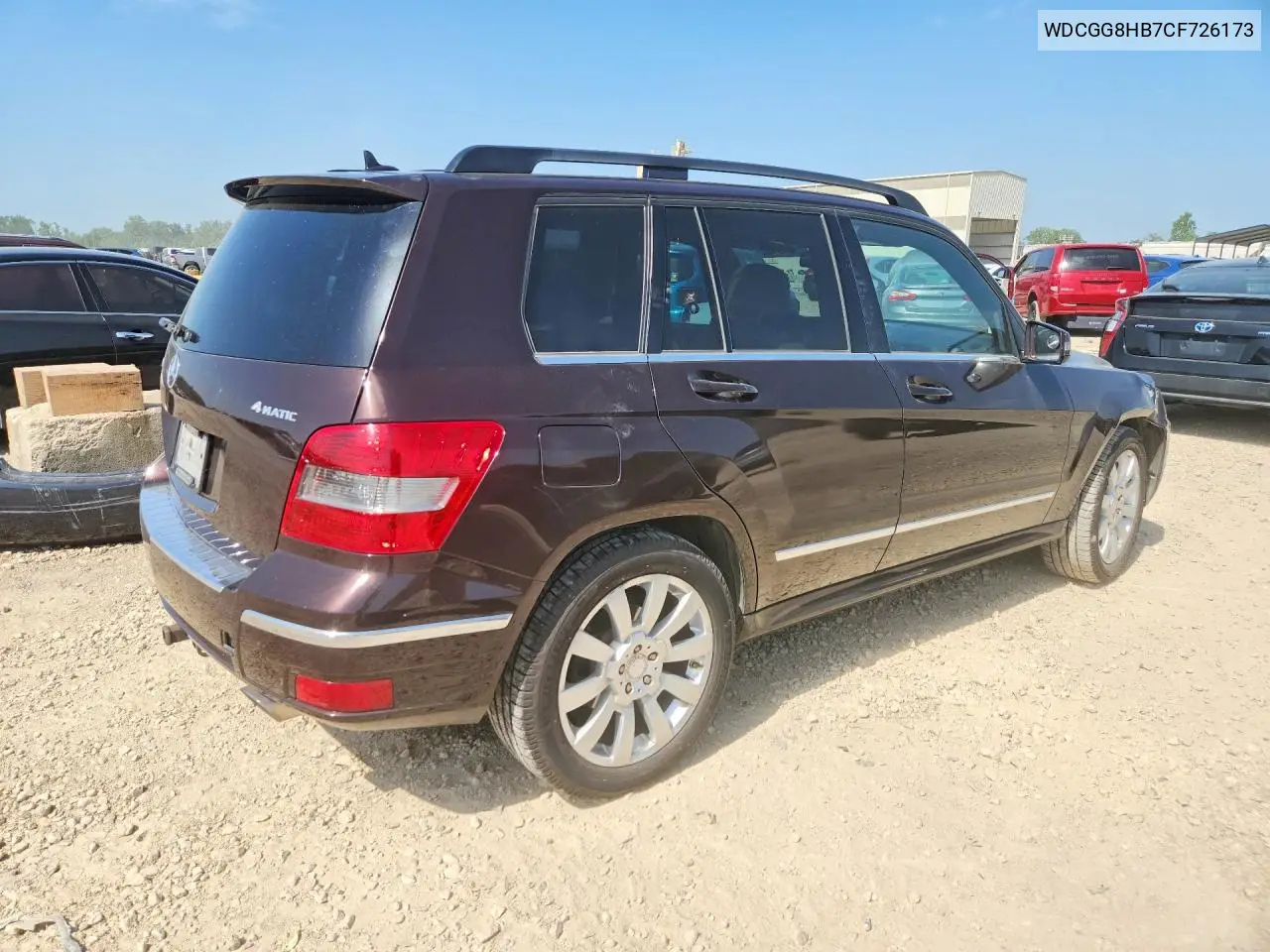 2012 Mercedes-Benz Glk 350 4Matic VIN: WDCGG8HB7CF726173 Lot: 59346136