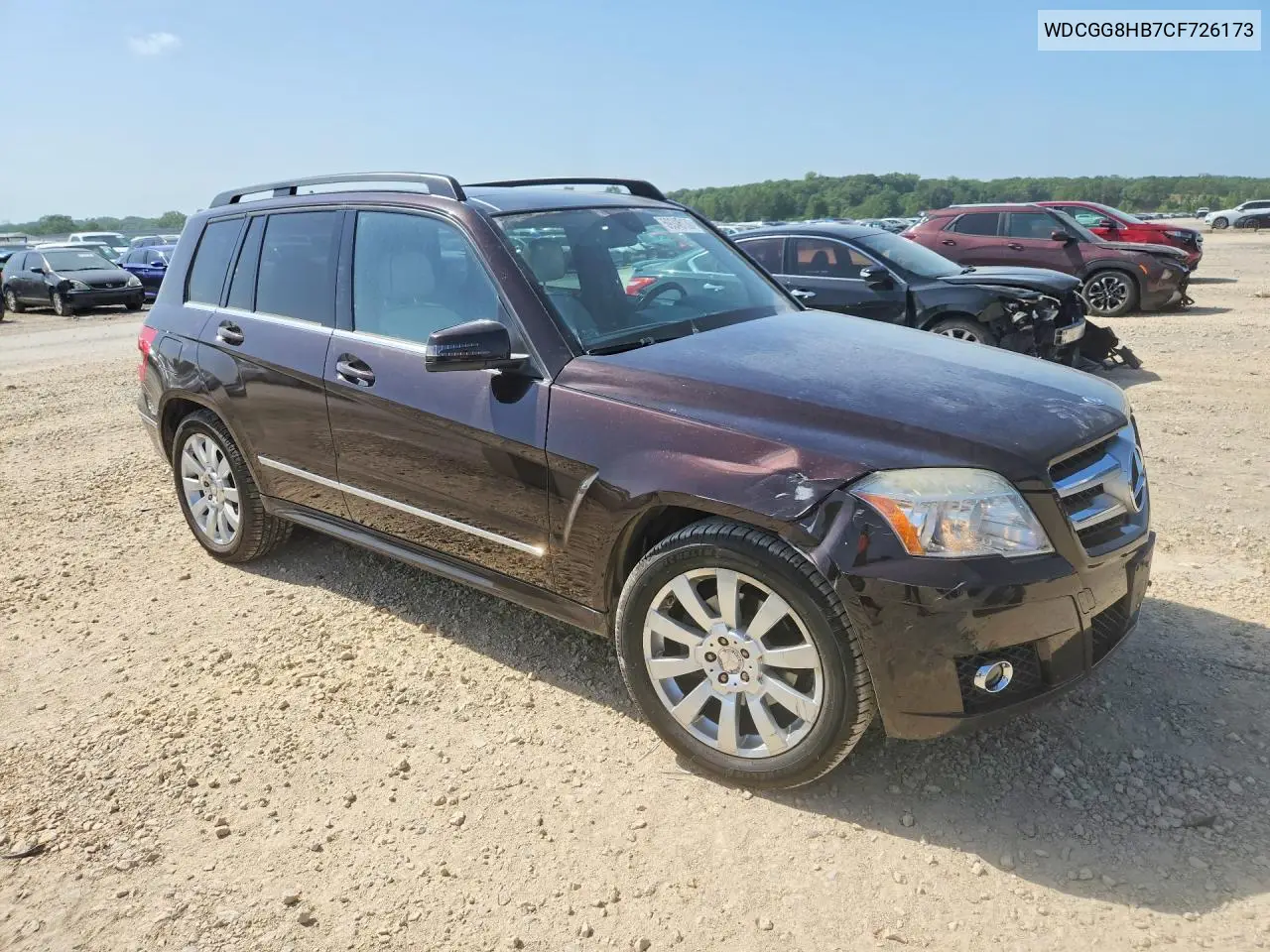 2012 Mercedes-Benz Glk 350 4Matic VIN: WDCGG8HB7CF726173 Lot: 59346136
