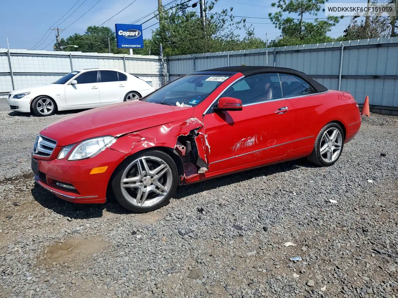 2012 Mercedes-Benz E 350 VIN: WDDKK5KF6CF151059 Lot: 61583716