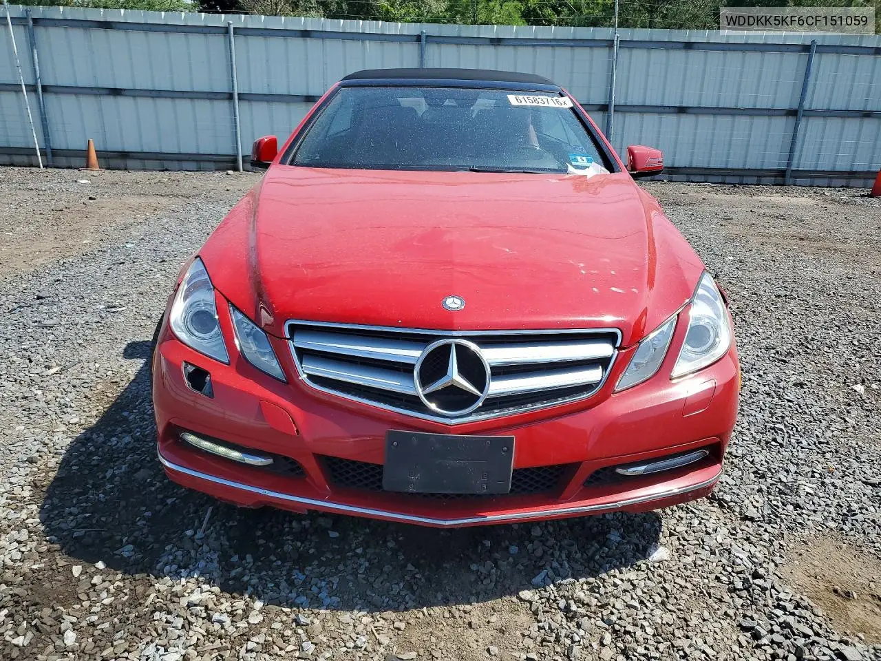 2012 Mercedes-Benz E 350 VIN: WDDKK5KF6CF151059 Lot: 61583716