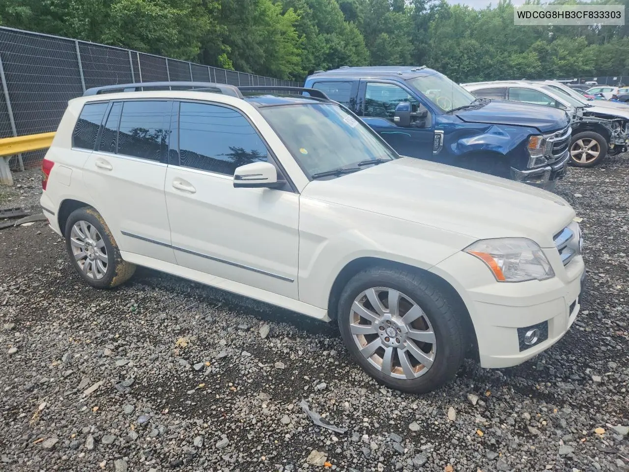 2012 Mercedes-Benz Glk 350 4Matic VIN: WDCGG8HB3CF833303 Lot: 62154596
