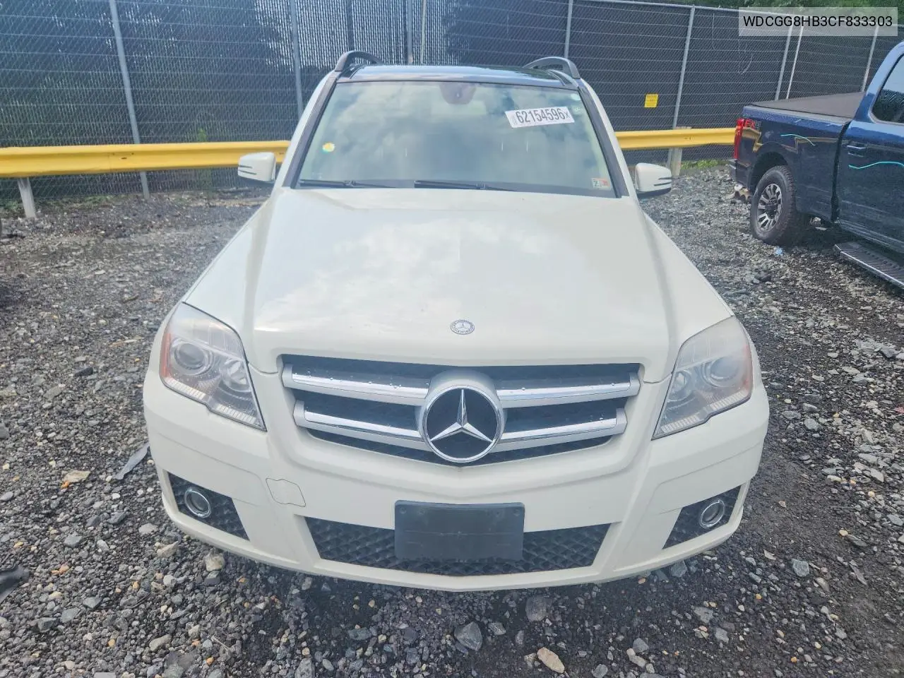 2012 Mercedes-Benz Glk 350 4Matic VIN: WDCGG8HB3CF833303 Lot: 62154596