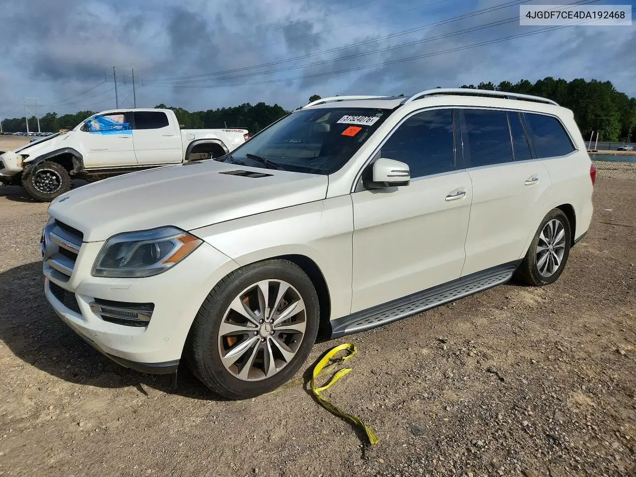 2013 Mercedes-Benz Gl 450 4Matic VIN: 4JGDF7CE4DA192468 Lot: 57524076