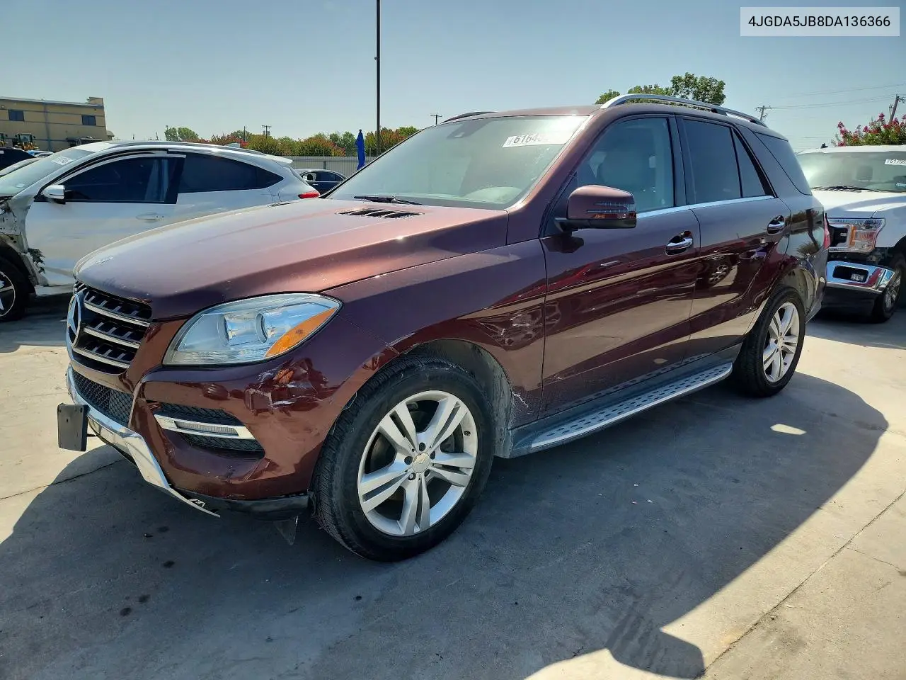 2013 Mercedes-Benz Ml 350 VIN: 4JGDA5JB8DA136366 Lot: 61648306
