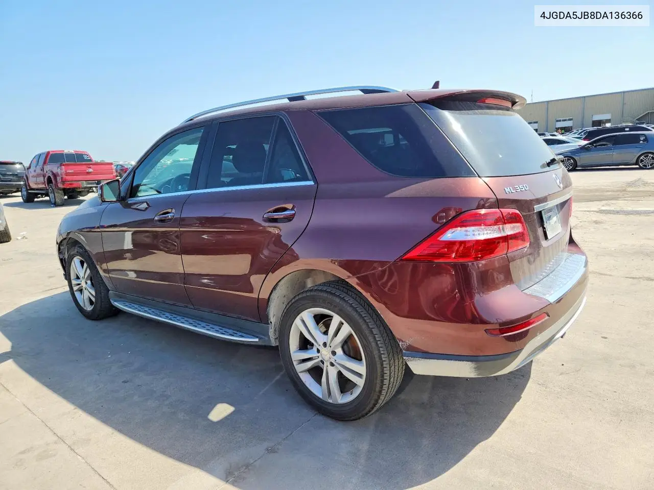 2013 Mercedes-Benz Ml 350 VIN: 4JGDA5JB8DA136366 Lot: 61648306