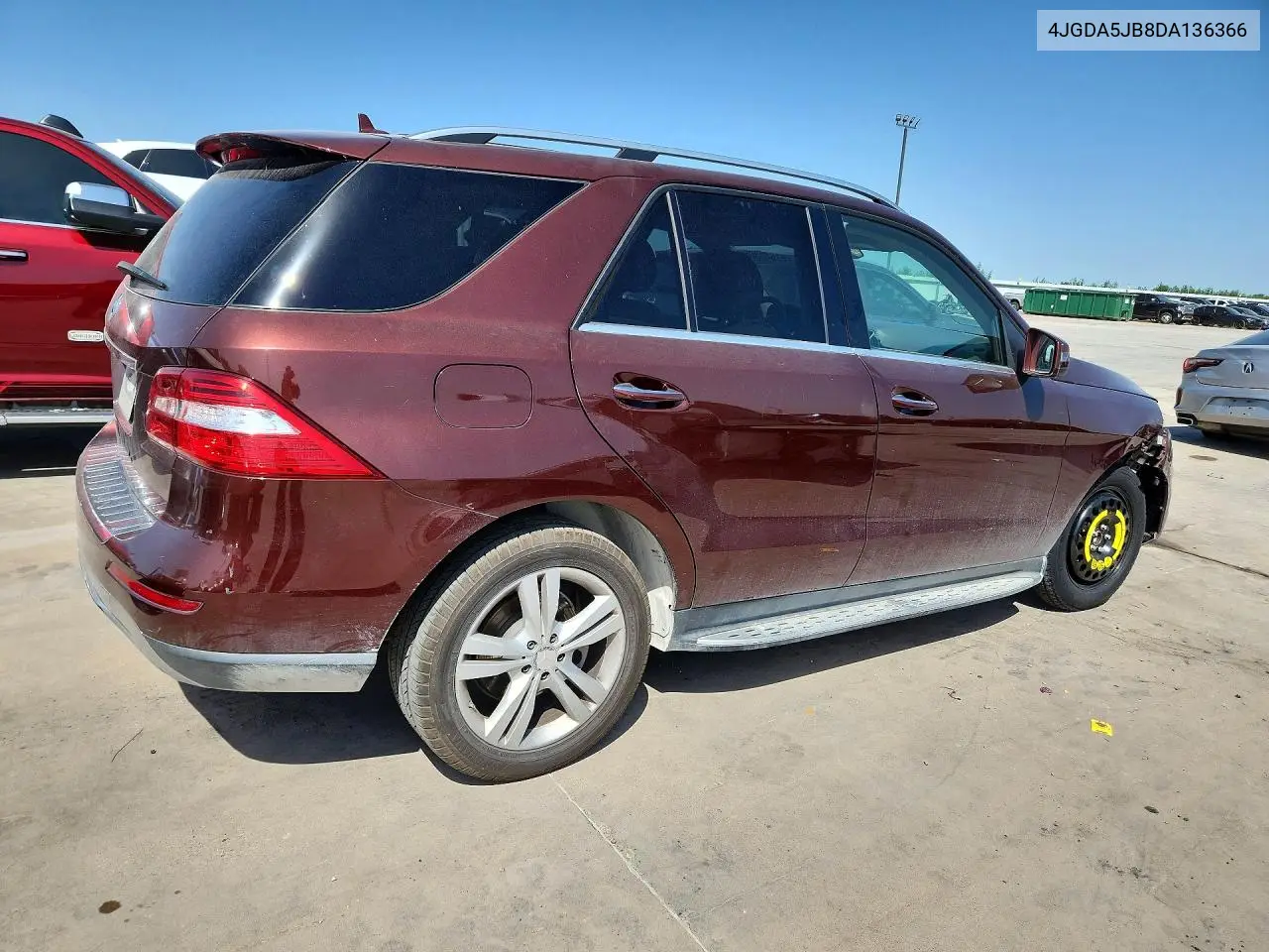 2013 Mercedes-Benz Ml 350 VIN: 4JGDA5JB8DA136366 Lot: 61648306
