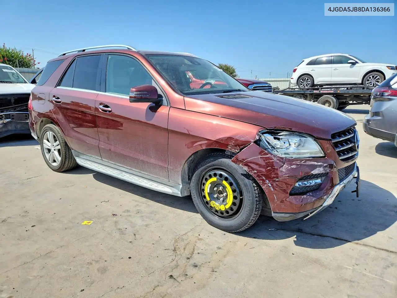 2013 Mercedes-Benz Ml 350 VIN: 4JGDA5JB8DA136366 Lot: 61648306