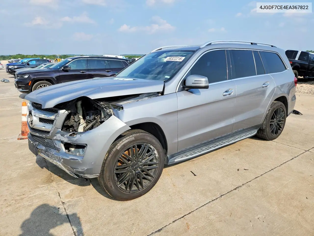 2014 Mercedes-Benz Gl 450 4Matic VIN: 4JGDF7CE4EA367822 Lot: 58322216