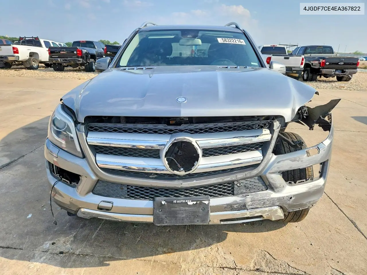 2014 Mercedes-Benz Gl 450 4Matic VIN: 4JGDF7CE4EA367822 Lot: 58322216