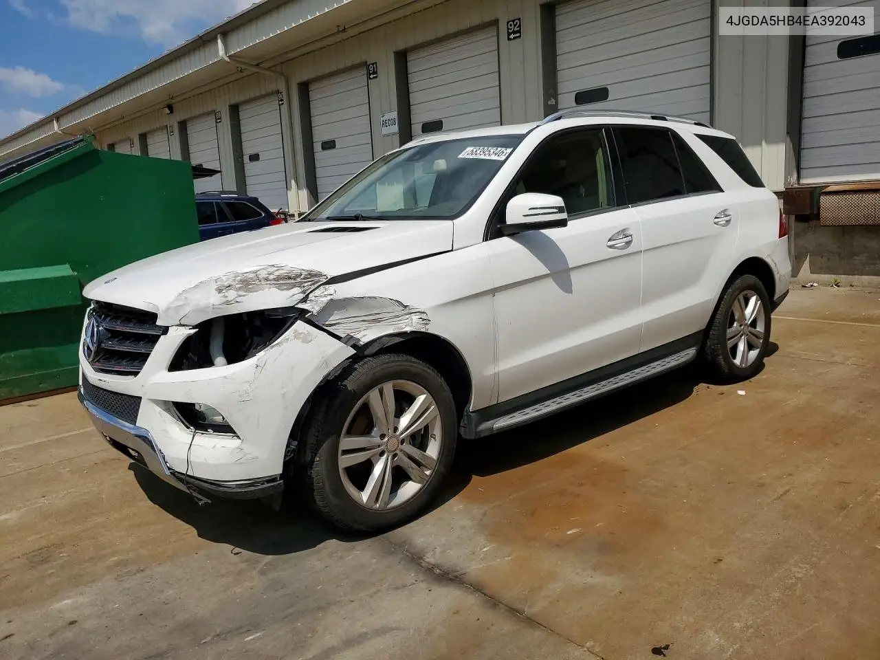 2014 Mercedes-Benz Ml 350 4Matic VIN: 4JGDA5HB4EA392043 Lot: 58395346