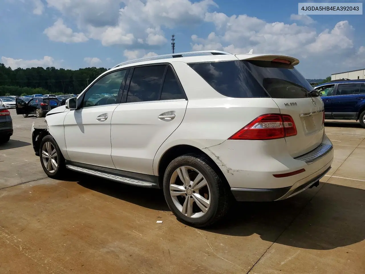 2014 Mercedes-Benz Ml 350 4Matic VIN: 4JGDA5HB4EA392043 Lot: 58395346