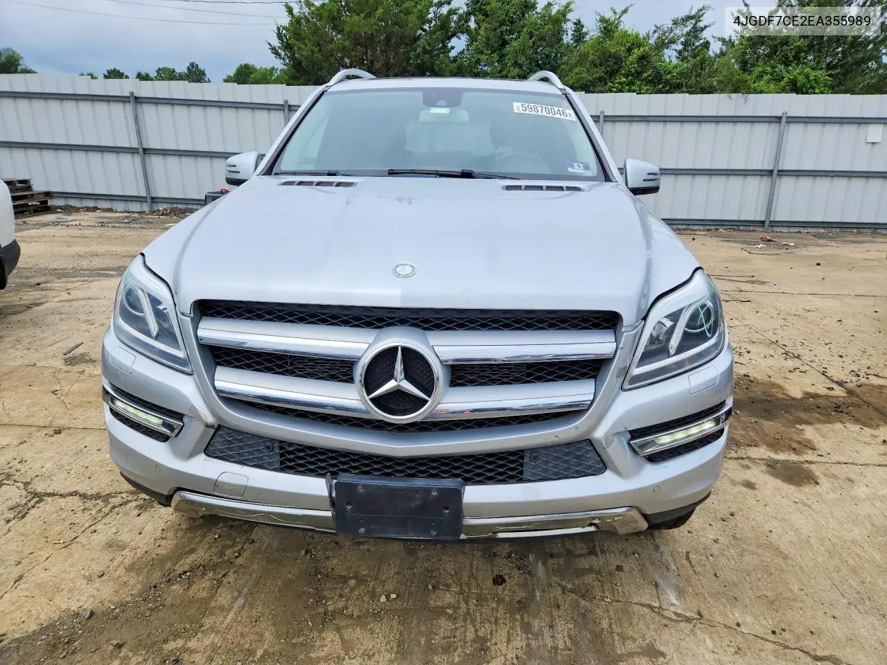 2014 Mercedes-Benz Gl 450 4Matic VIN: 4JGDF7CE2EA355989 Lot: 59870046
