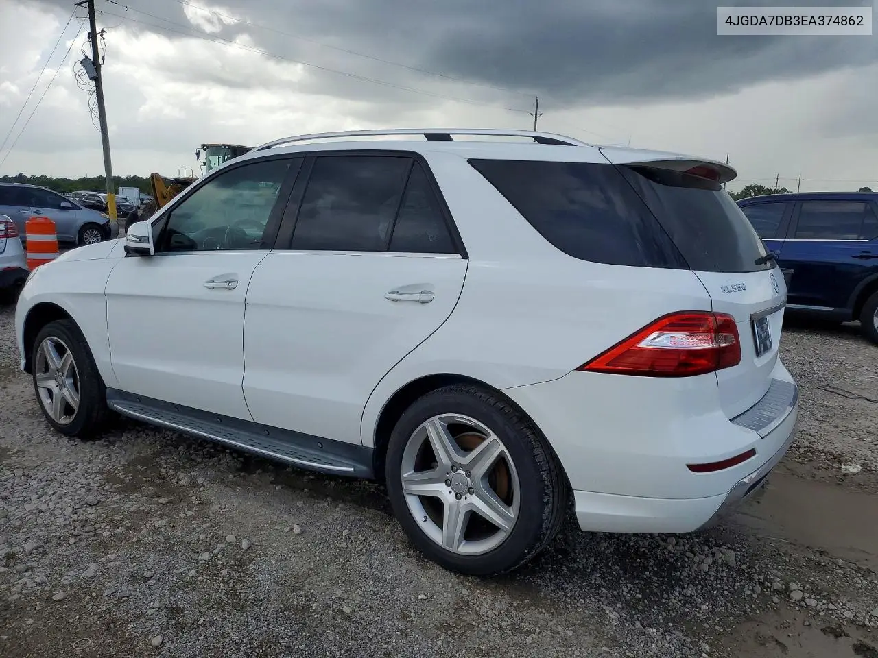 2014 Mercedes-Benz Ml 550 4Matic VIN: 4JGDA7DB3EA374862 Lot: 60941686