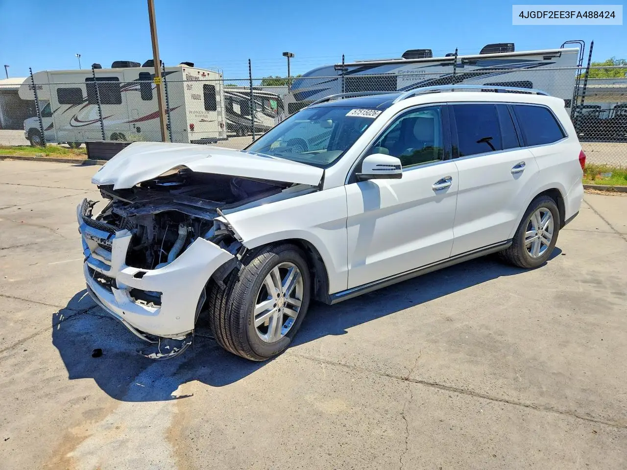 2015 Mercedes-Benz Gl 350 Bluetec VIN: 4JGDF2EE3FA488424 Lot: 57515026