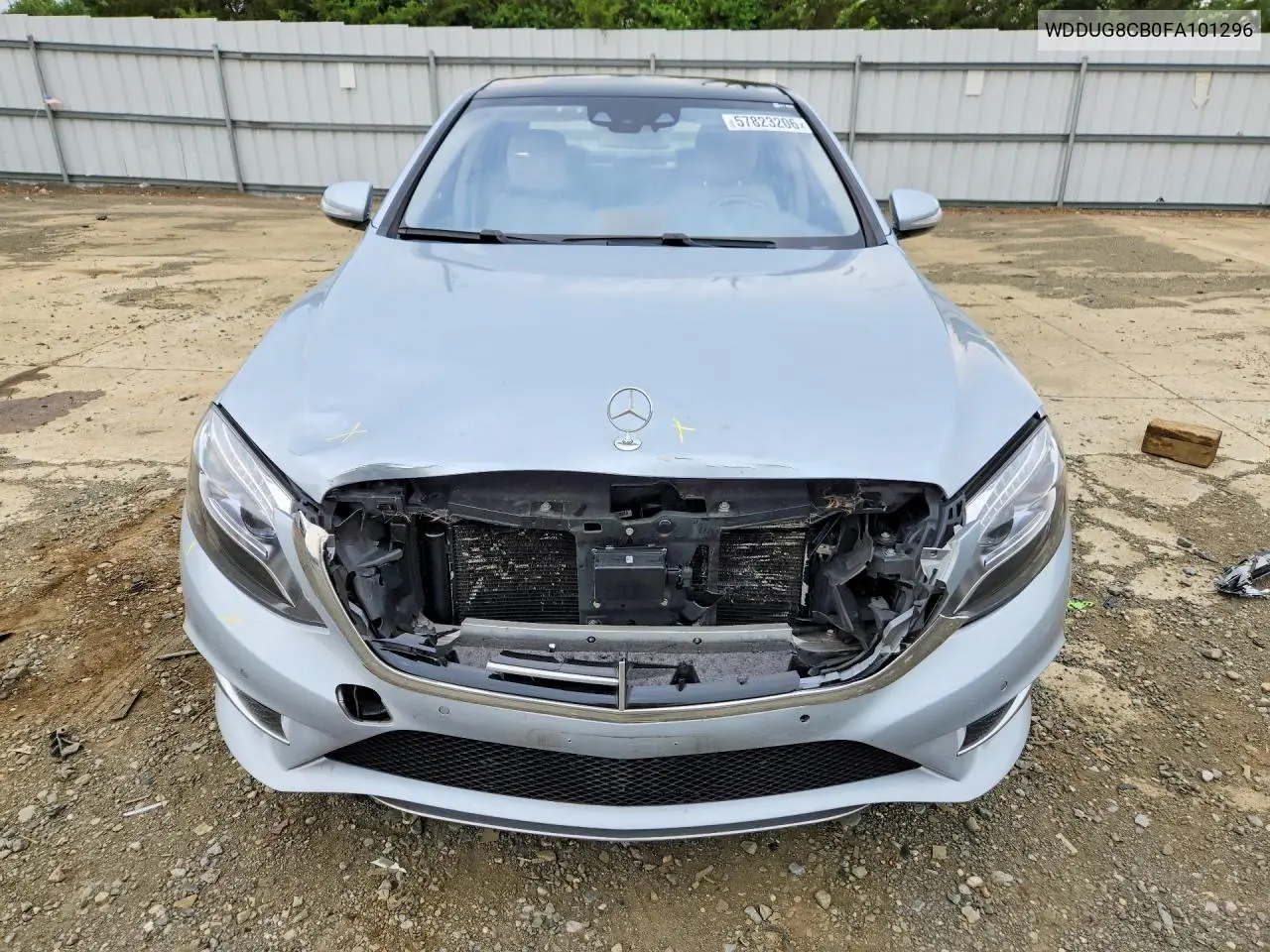 2015 Mercedes-Benz S 550 VIN: WDDUG8CB0FA101296 Lot: 57823206