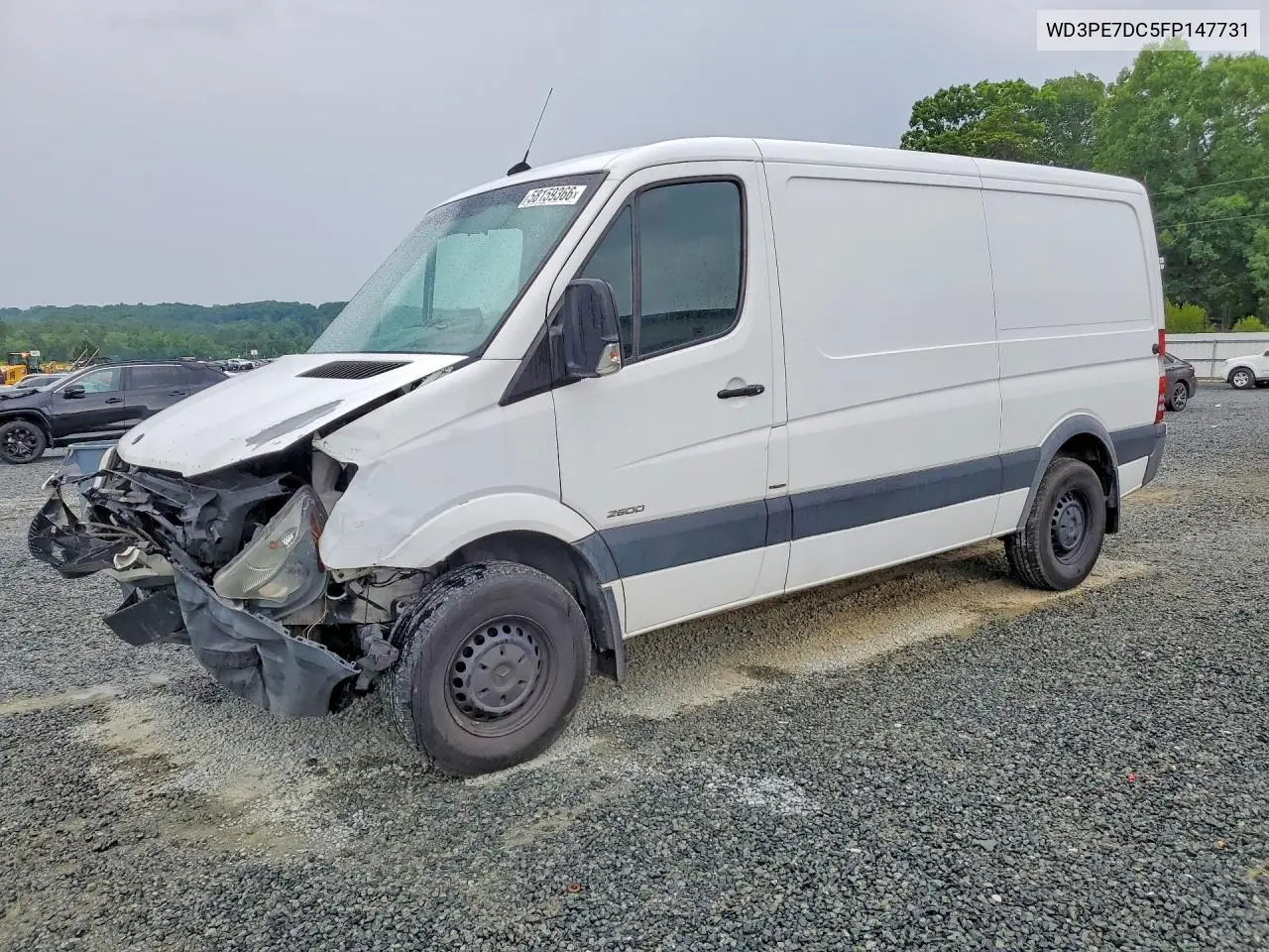 2015 Mercedes-Benz Sprinter 2500 Delivery Van VIN: WD3PE7DC5FP147731 Lot: 58159366
