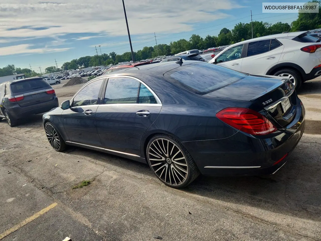 2015 Mercedes-Benz S 550 4Matic VIN: WDDUG8FB8FA118987 Lot: 58399126
