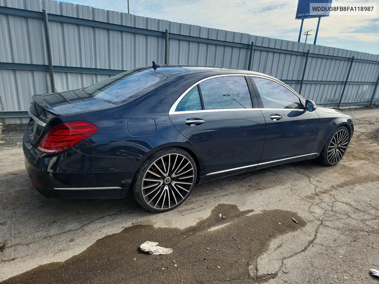 2015 Mercedes-Benz S 550 4Matic VIN: WDDUG8FB8FA118987 Lot: 58399126