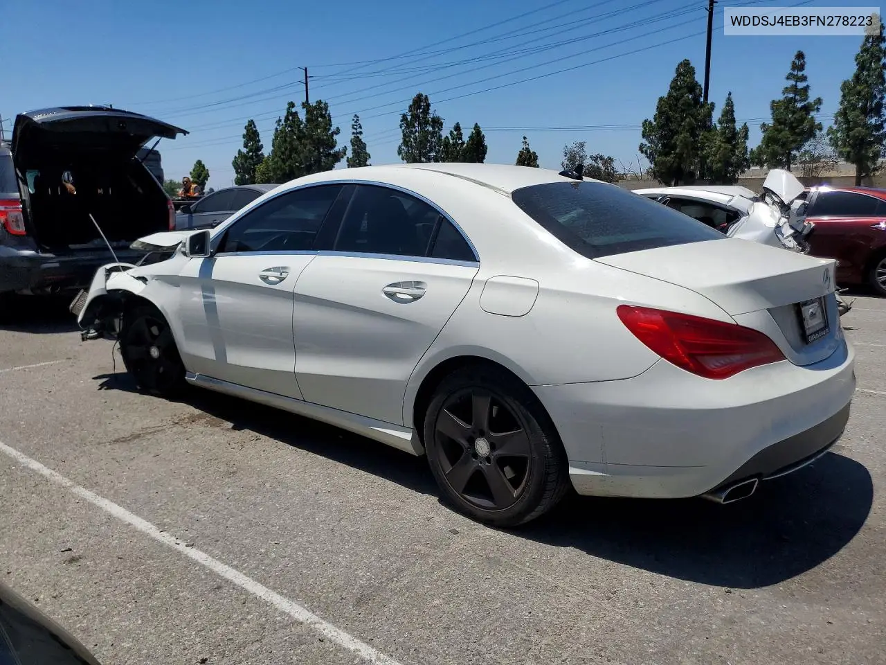2015 Mercedes-Benz Cla 250 VIN: WDDSJ4EB3FN278223 Lot: 58402846