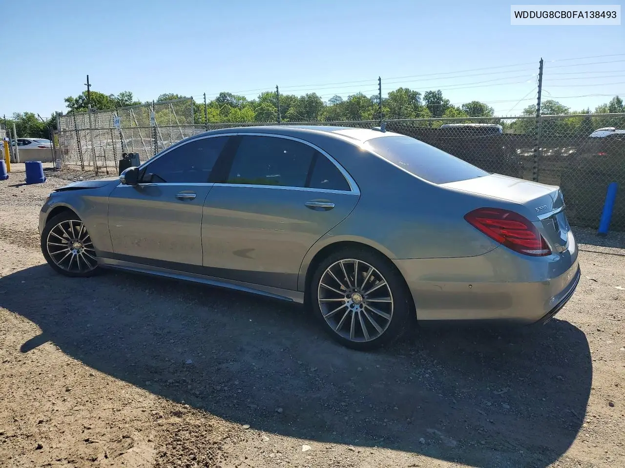 2015 Mercedes-Benz S 550 VIN: WDDUG8CB0FA138493 Lot: 58459166