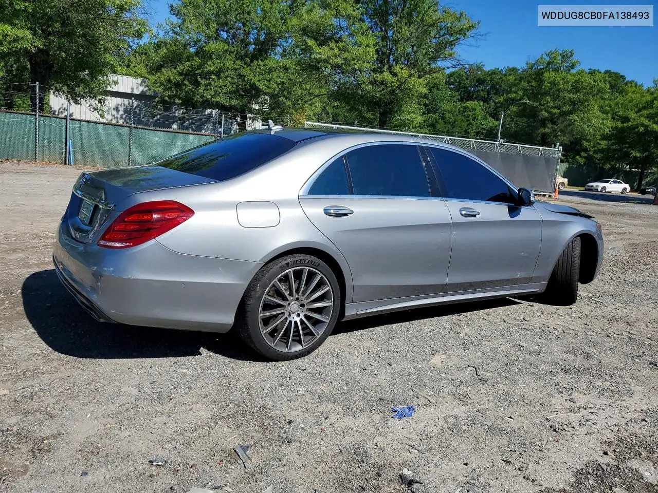 2015 Mercedes-Benz S 550 VIN: WDDUG8CB0FA138493 Lot: 58459166