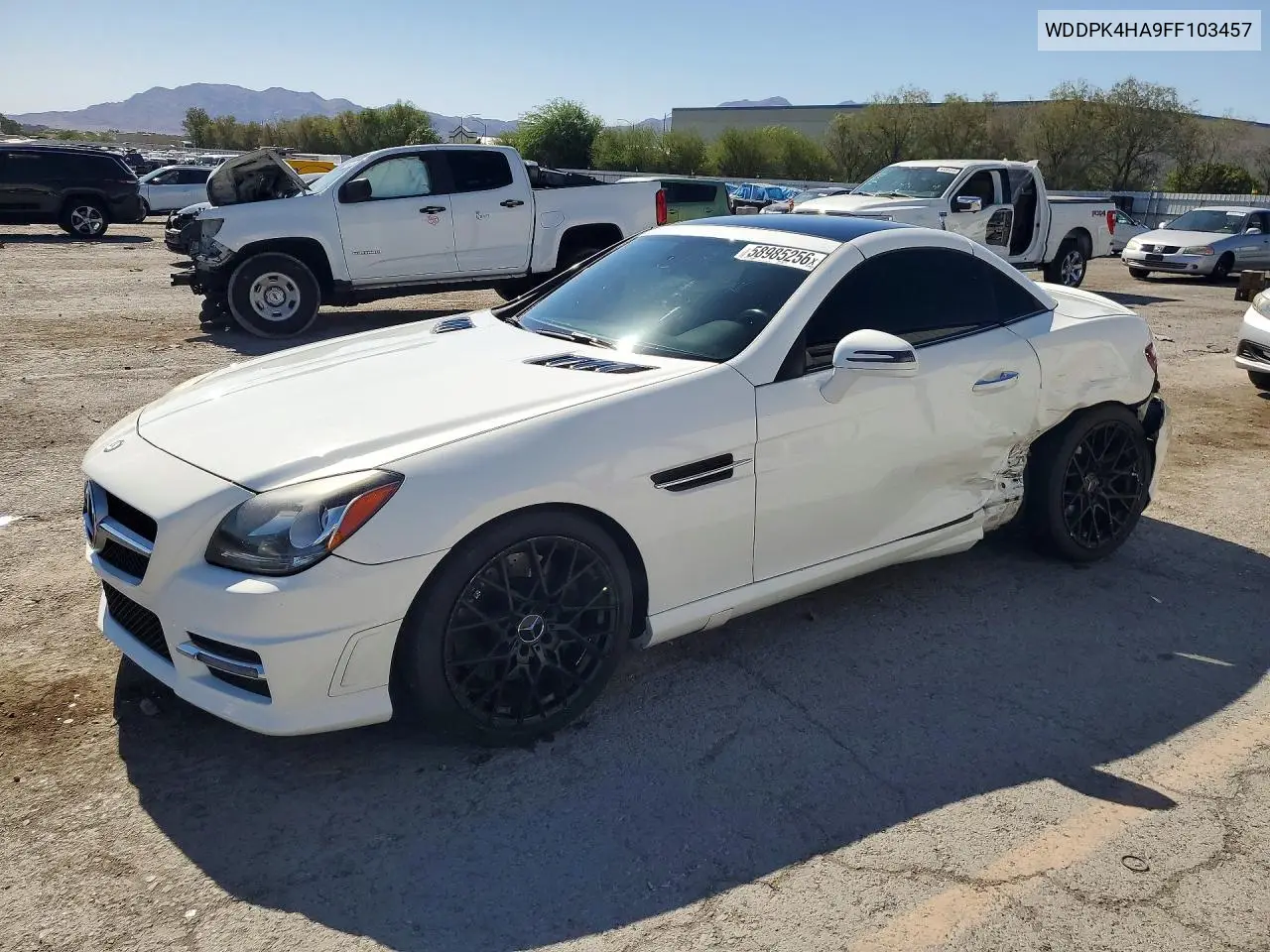 2015 Mercedes-Benz Slk 250 VIN: WDDPK4HA9FF103457 Lot: 58985256