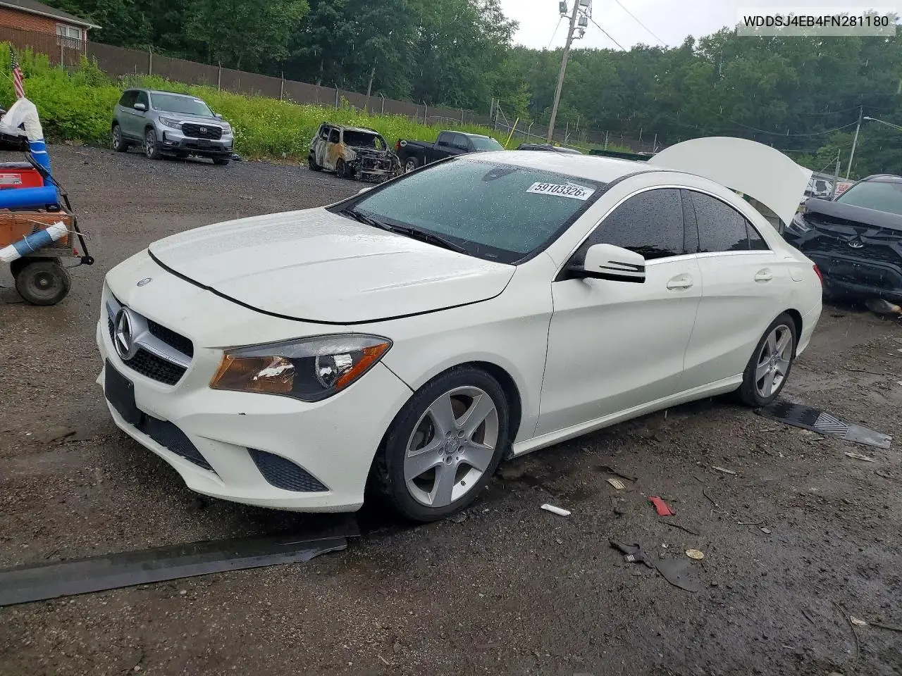 2015 Mercedes-Benz Cla 250 VIN: WDDSJ4EB4FN281180 Lot: 59103326