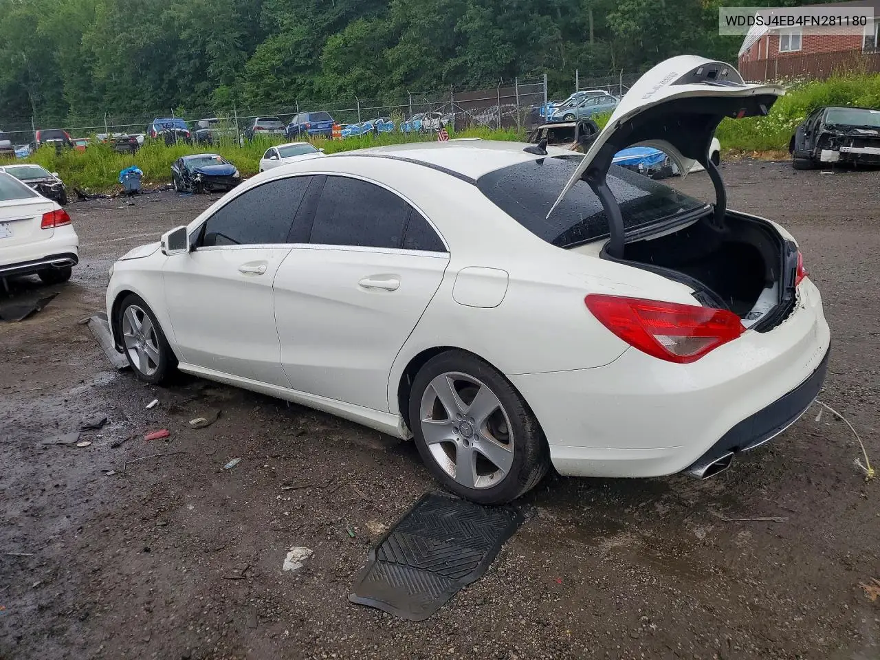 2015 Mercedes-Benz Cla 250 VIN: WDDSJ4EB4FN281180 Lot: 59103326