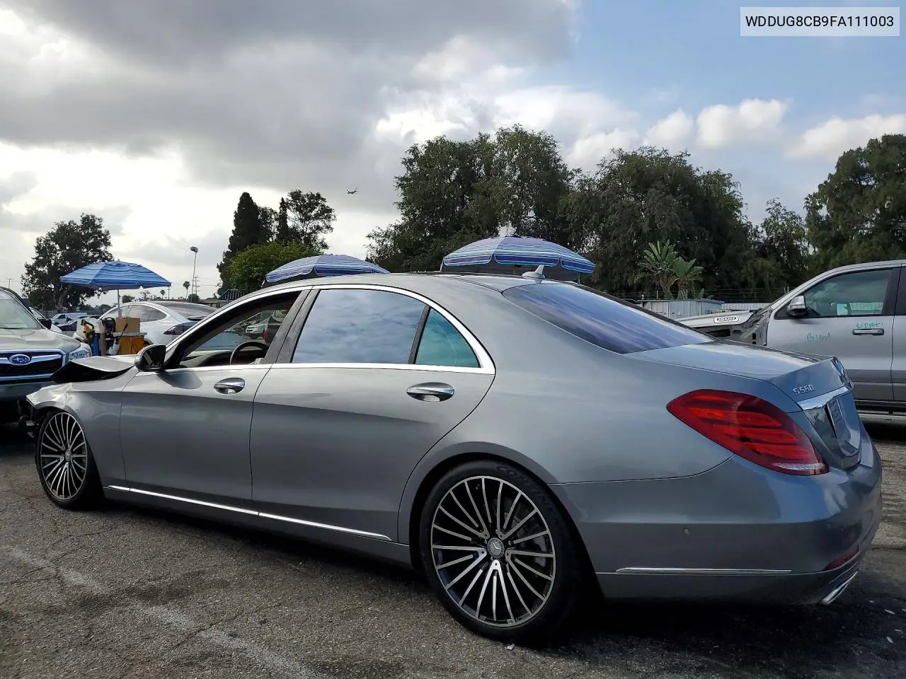 2015 Mercedes-Benz S 550 VIN: WDDUG8CB9FA111003 Lot: 59284276