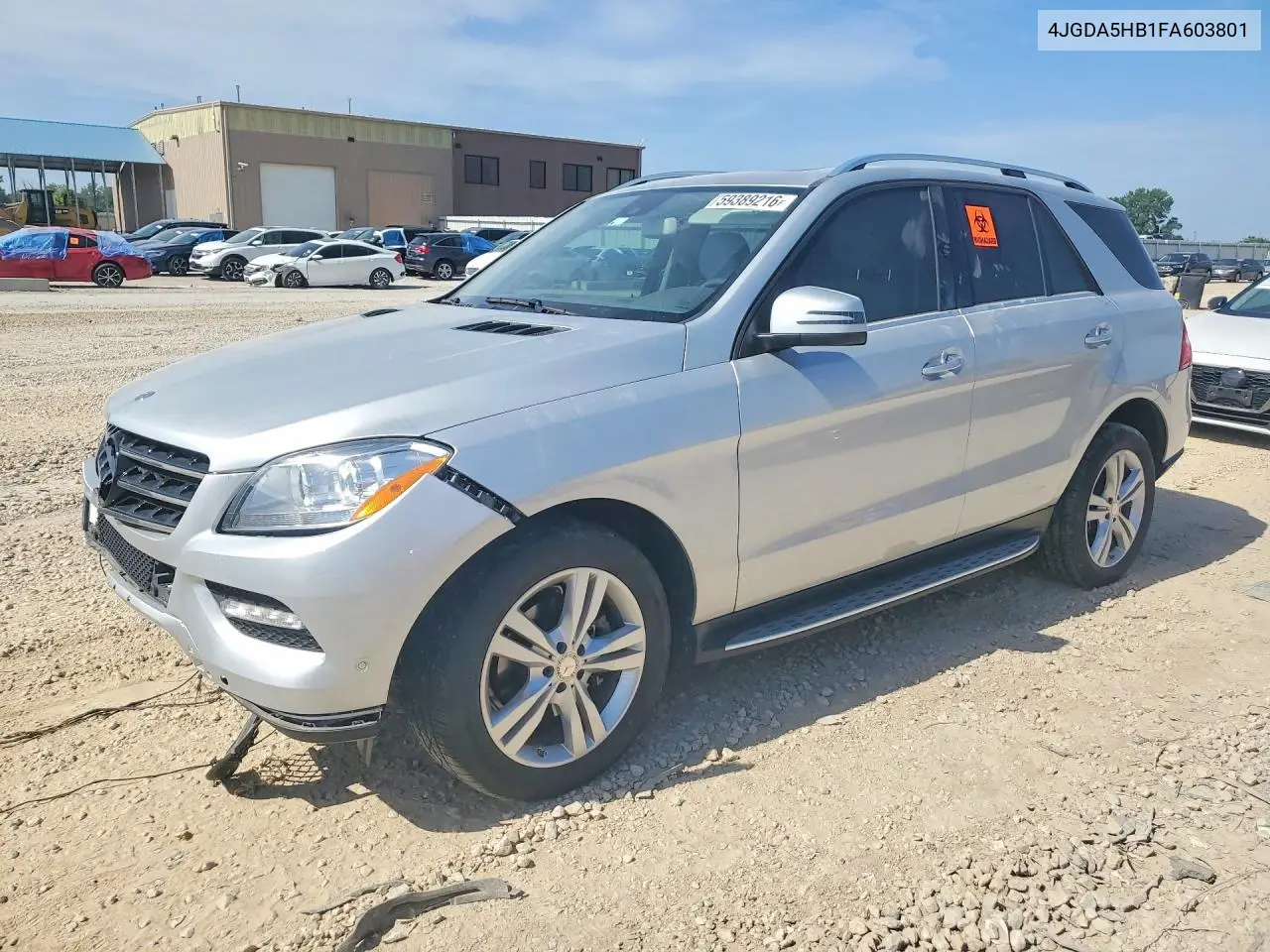 2015 Mercedes-Benz Ml 350 4Matic VIN: 4JGDA5HB1FA603801 Lot: 59389216