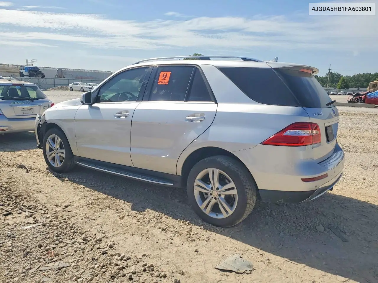 2015 Mercedes-Benz Ml 350 4Matic VIN: 4JGDA5HB1FA603801 Lot: 59389216