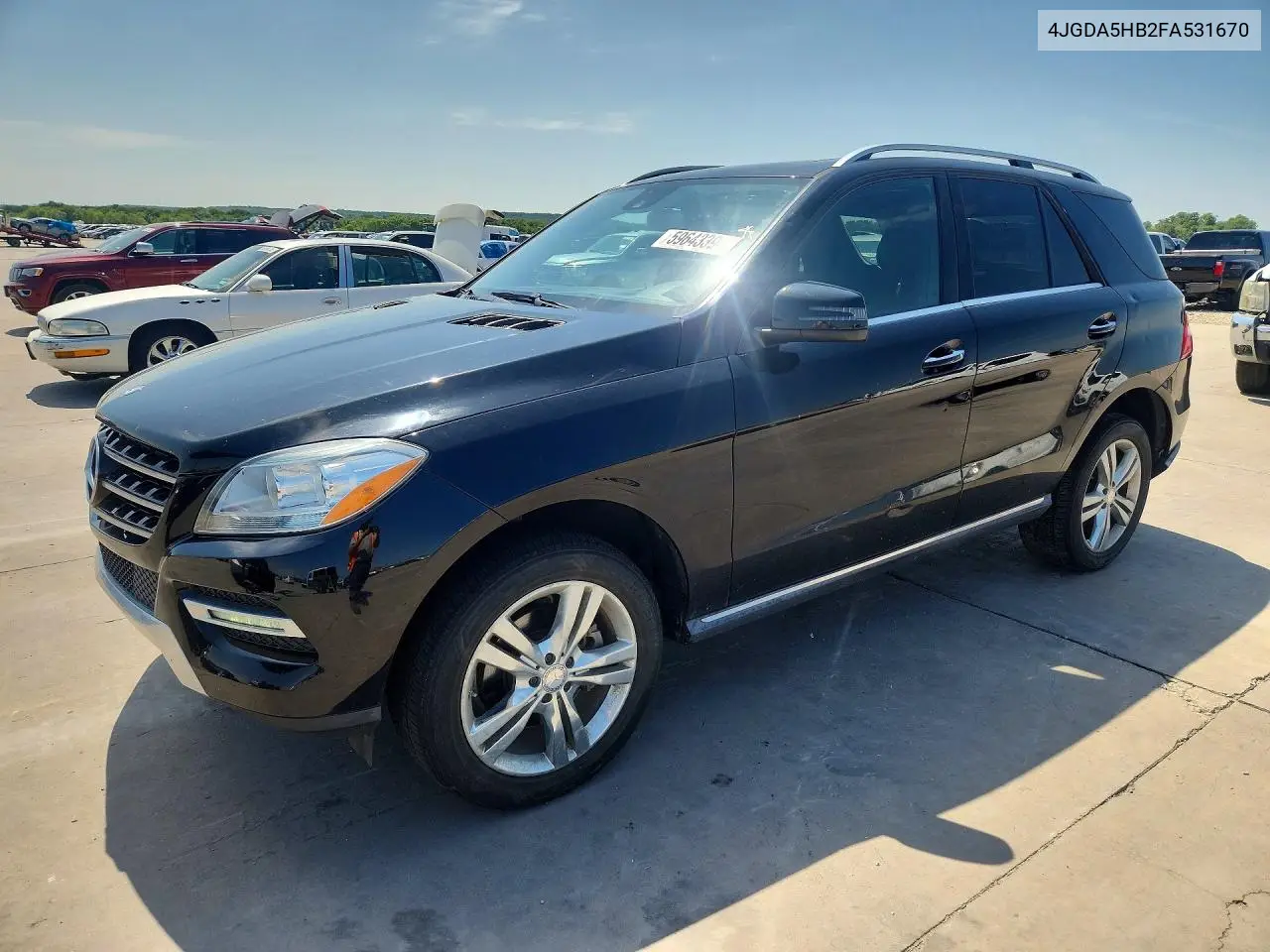 2015 Mercedes-Benz Ml 350 4Matic VIN: 4JGDA5HB2FA531670 Lot: 59643396