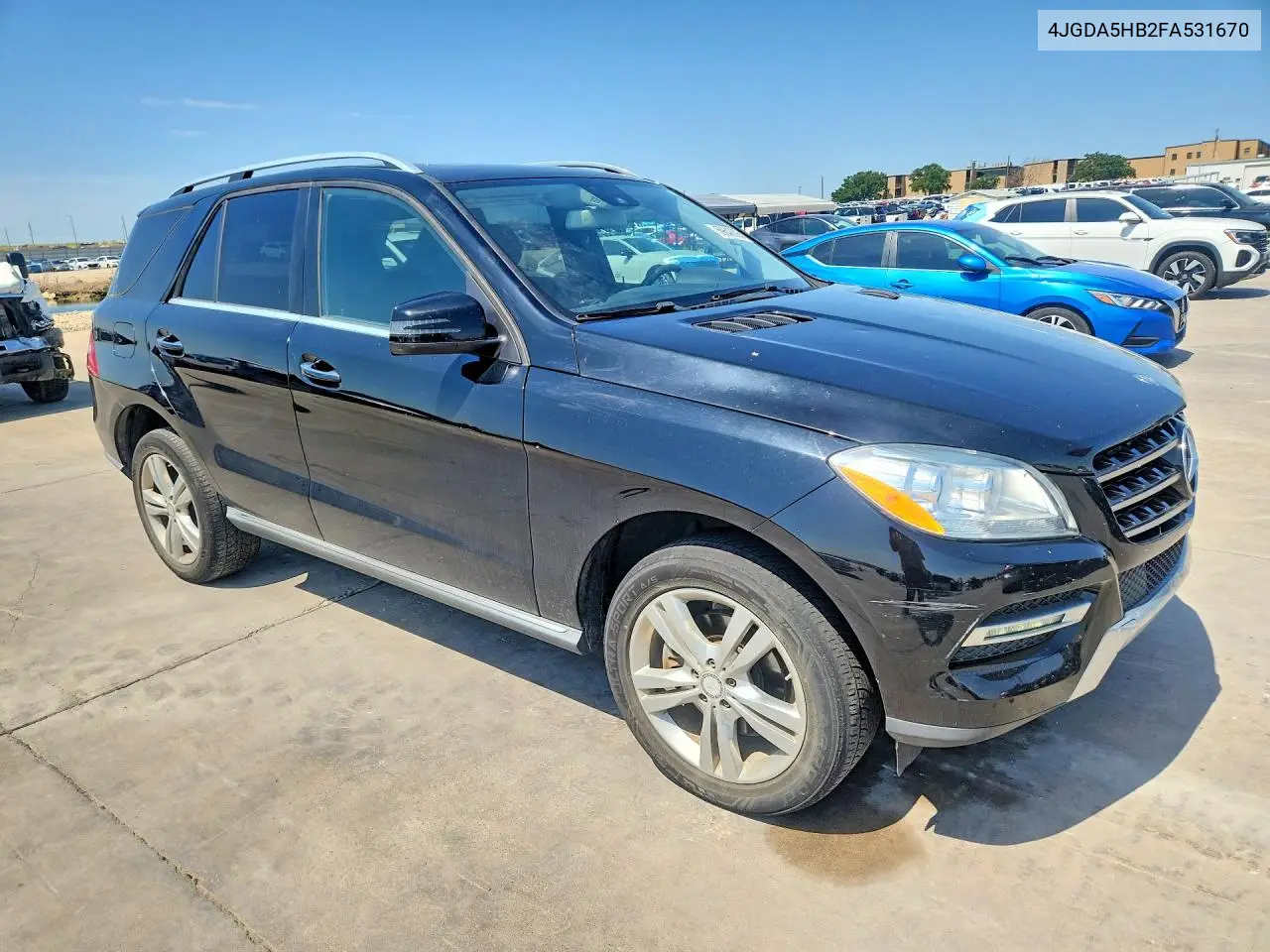 2015 Mercedes-Benz Ml 350 4Matic VIN: 4JGDA5HB2FA531670 Lot: 59643396