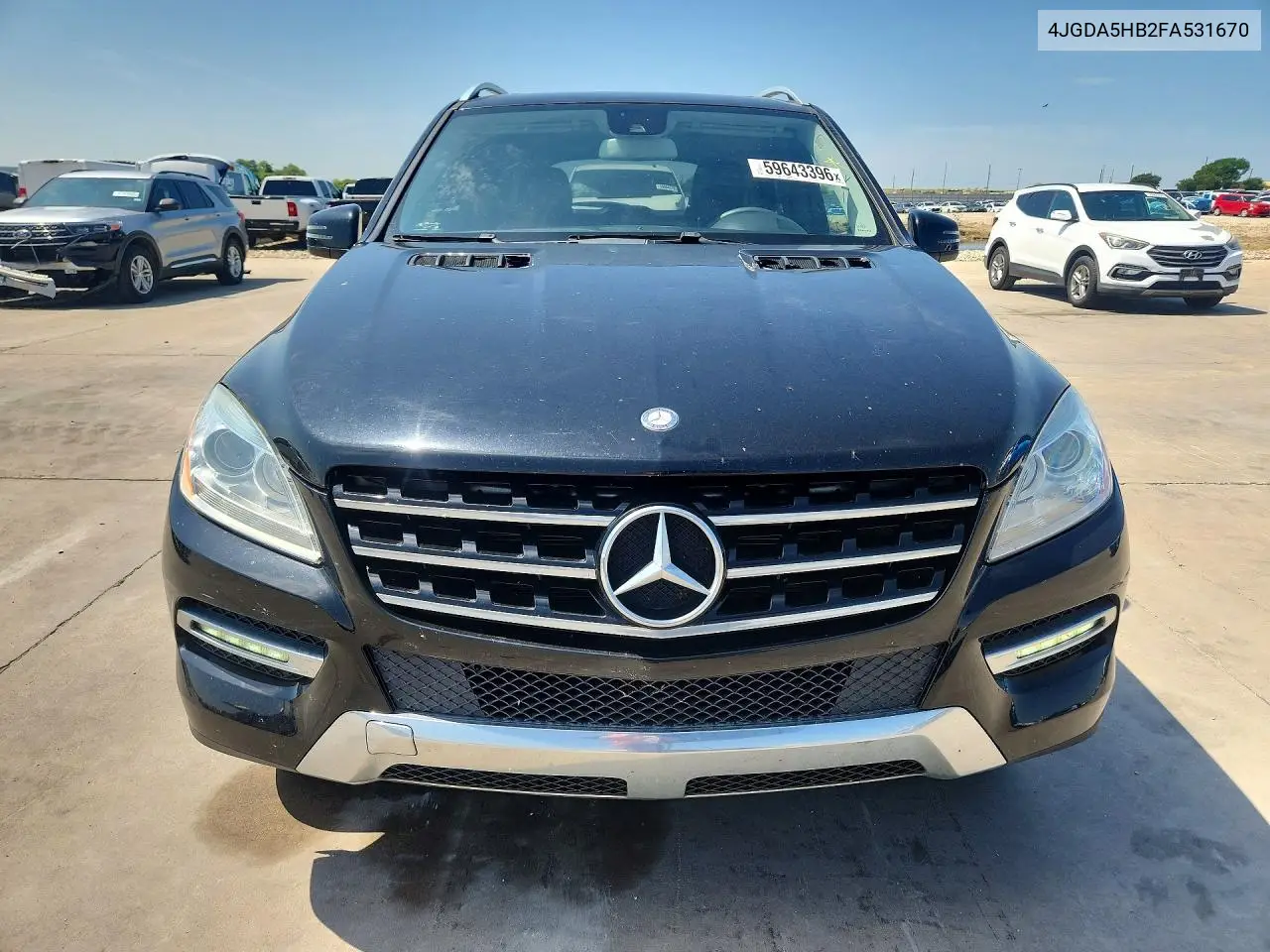 2015 Mercedes-Benz Ml 350 4Matic VIN: 4JGDA5HB2FA531670 Lot: 59643396