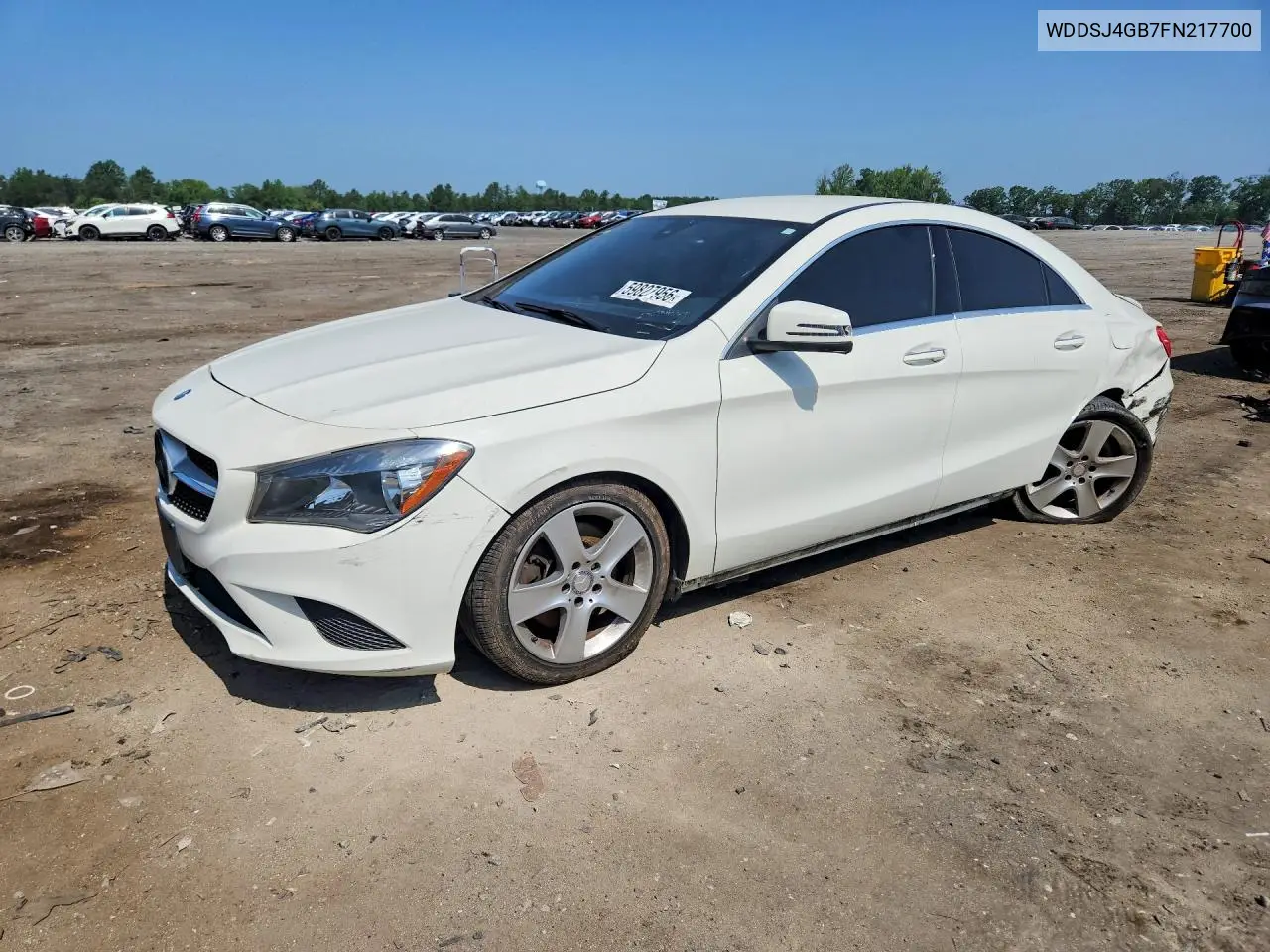2015 Mercedes-Benz Cla 250 4Matic VIN: WDDSJ4GB7FN217700 Lot: 59827956