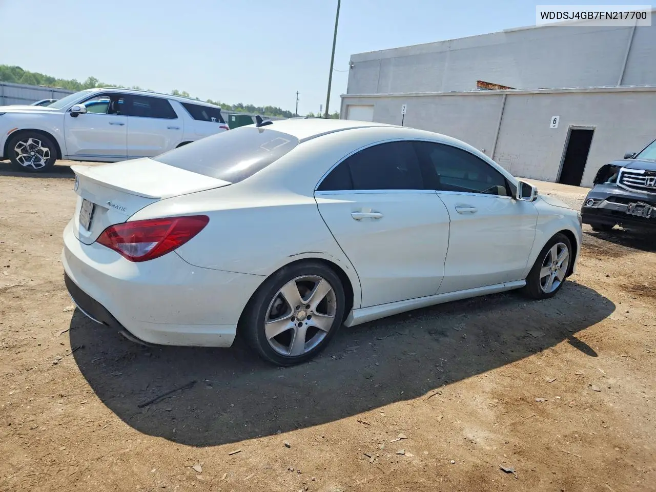 2015 Mercedes-Benz Cla 250 4Matic VIN: WDDSJ4GB7FN217700 Lot: 59827956