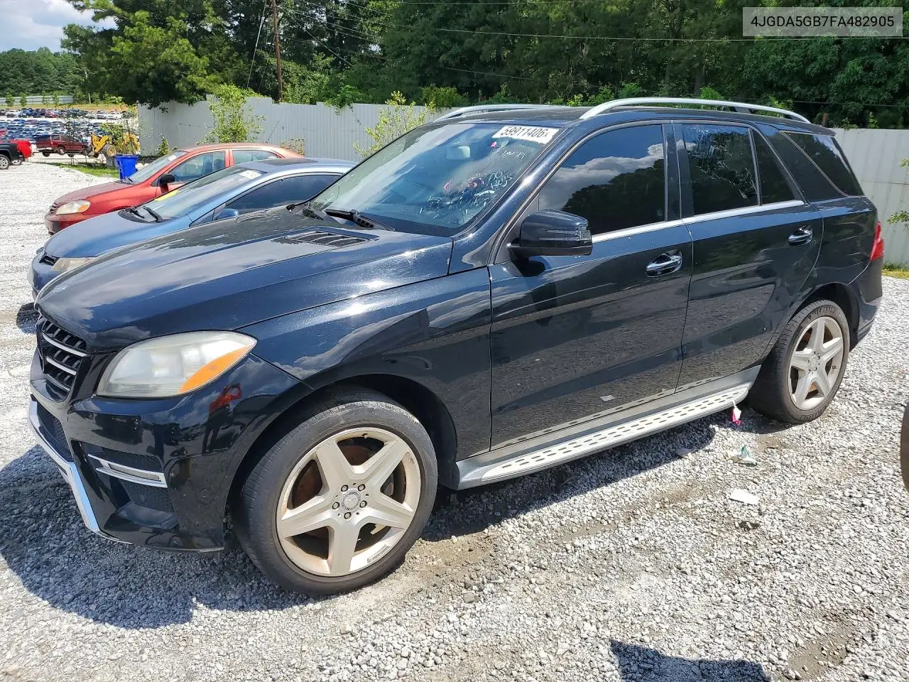 2015 Mercedes-Benz Ml 400 4Matic VIN: 4JGDA5GB7FA482905 Lot: 59911406
