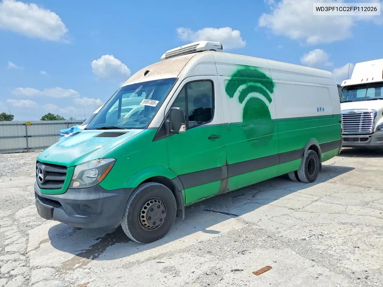 2015 Mercedes-Benz Sprinter 3500 Refrigerated Delivery Van VIN: WD3PF1CC2FP112026 Lot: 59997306