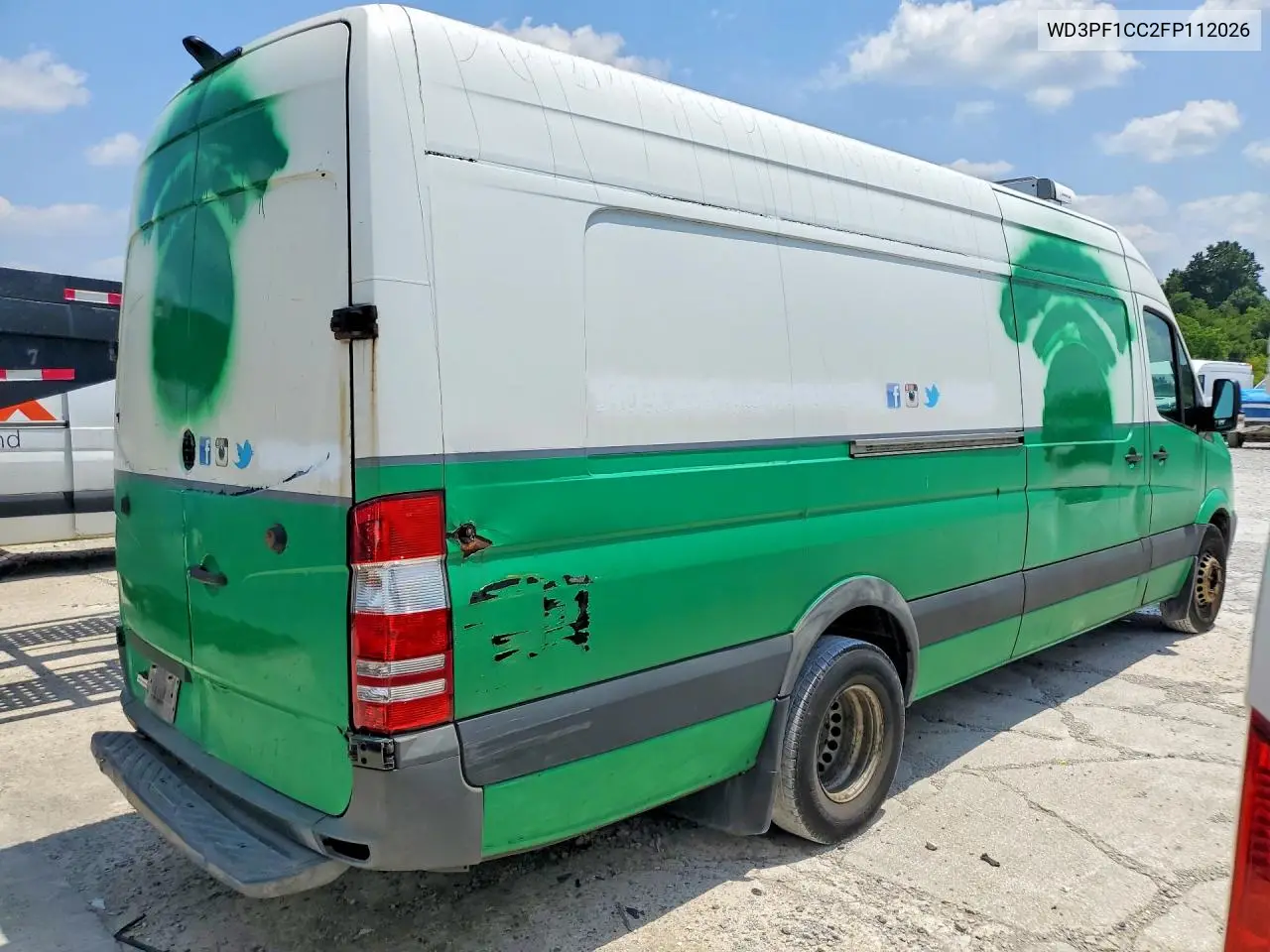2015 Mercedes-Benz Sprinter 3500 Refrigerated Delivery Van VIN: WD3PF1CC2FP112026 Lot: 59997306