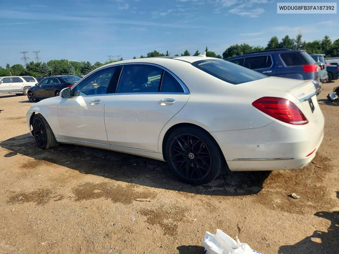 2015 Mercedes-Benz S 550 4Matic VIN: WDDUG8FB3FA187392 Lot: 60188026