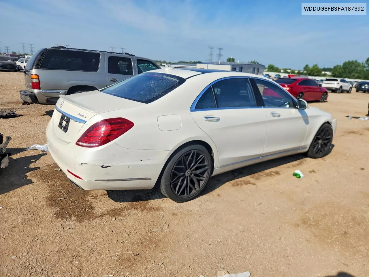 2015 Mercedes-Benz S 550 4Matic VIN: WDDUG8FB3FA187392 Lot: 60188026