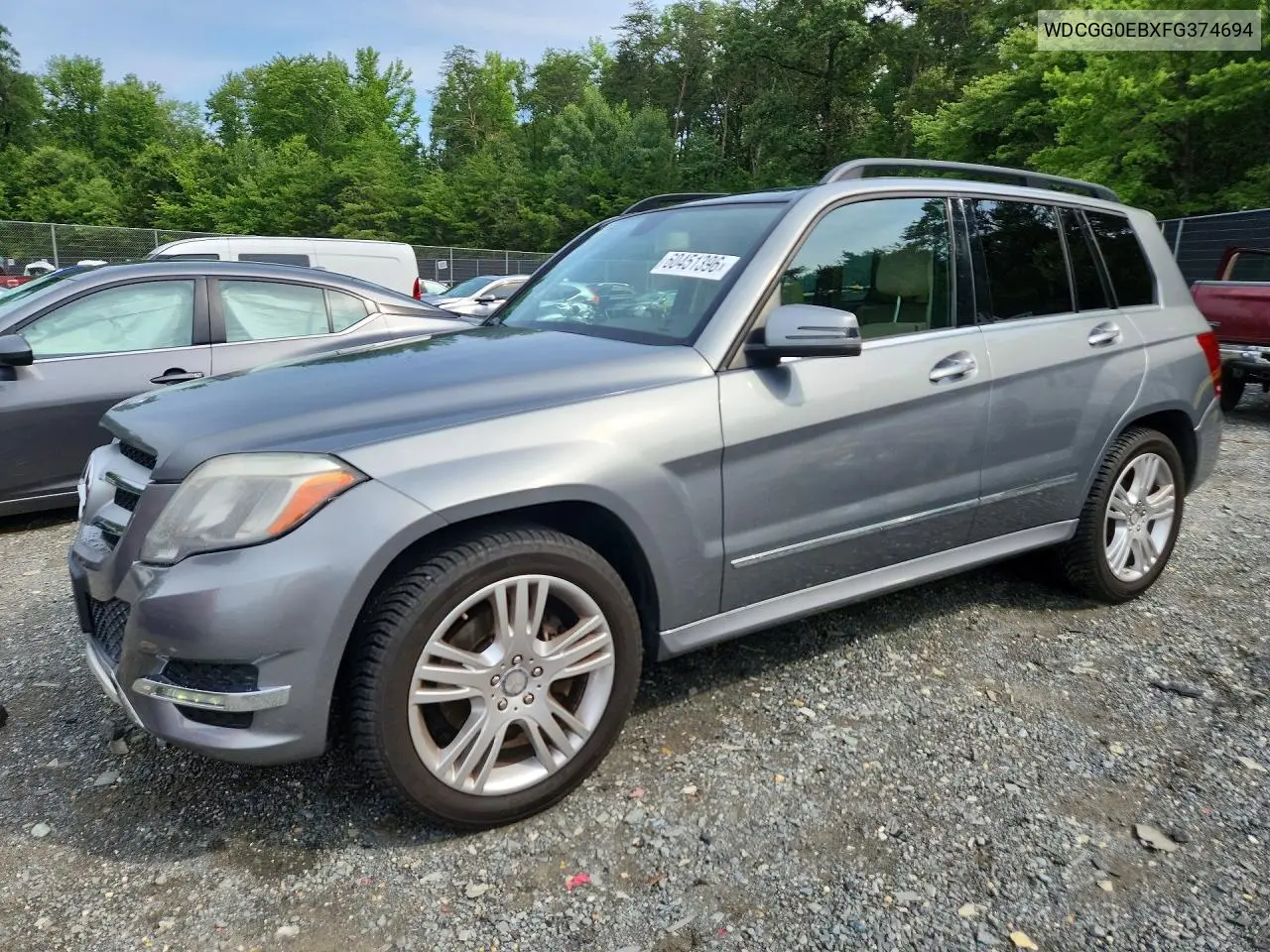 2015 Mercedes-Benz Glk 250 Bluetec VIN: WDCGG0EBXFG374694 Lot: 60451396