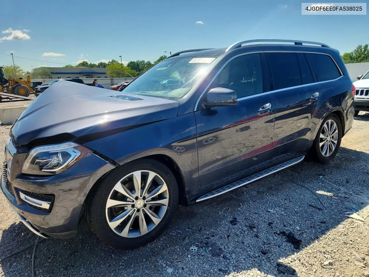 2015 Mercedes-Benz Gl 450 4Matic VIN: 4JGDF6EE0FA538025 Lot: 61017806