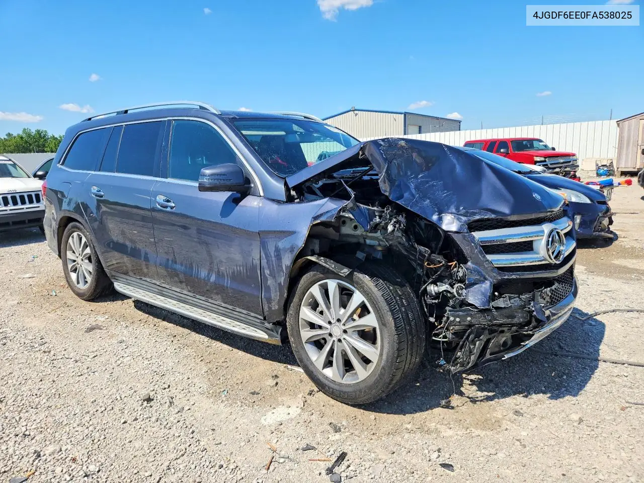 2015 Mercedes-Benz Gl 450 4Matic VIN: 4JGDF6EE0FA538025 Lot: 61017806