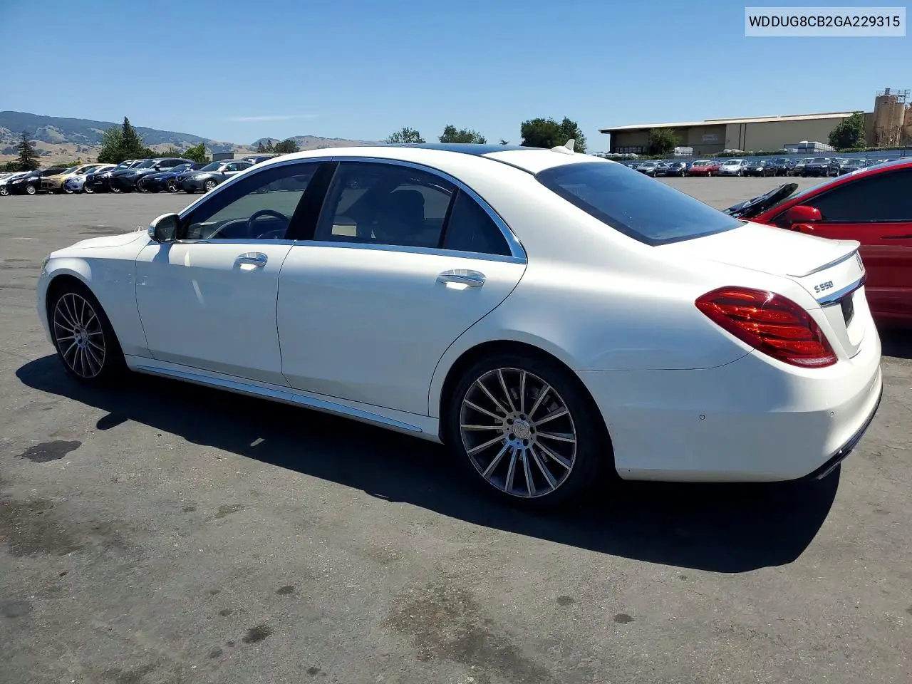 2016 Mercedes-Benz S 550 VIN: WDDUG8CB2GA229315 Lot: 52723126