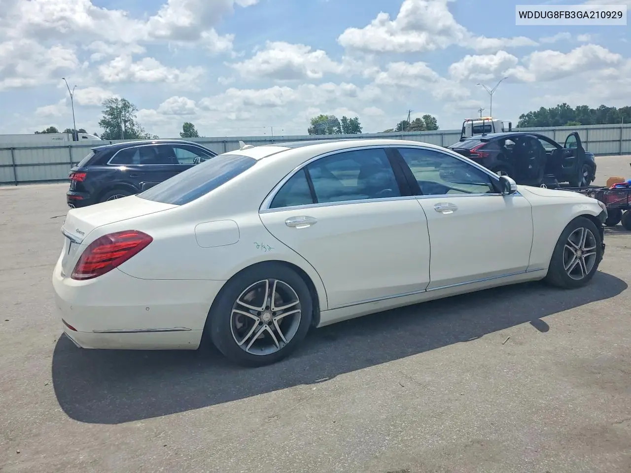 2016 Mercedes-Benz S 550 4Matic VIN: WDDUG8FB3GA210929 Lot: 54858886