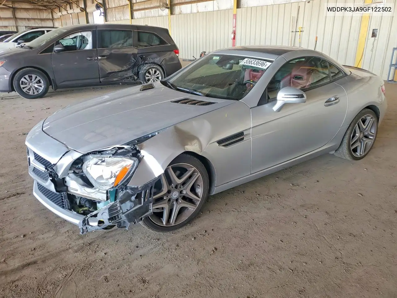 2016 Mercedes-Benz Slk 300 VIN: WDDPK3JA9GF122502 Lot: 55633696